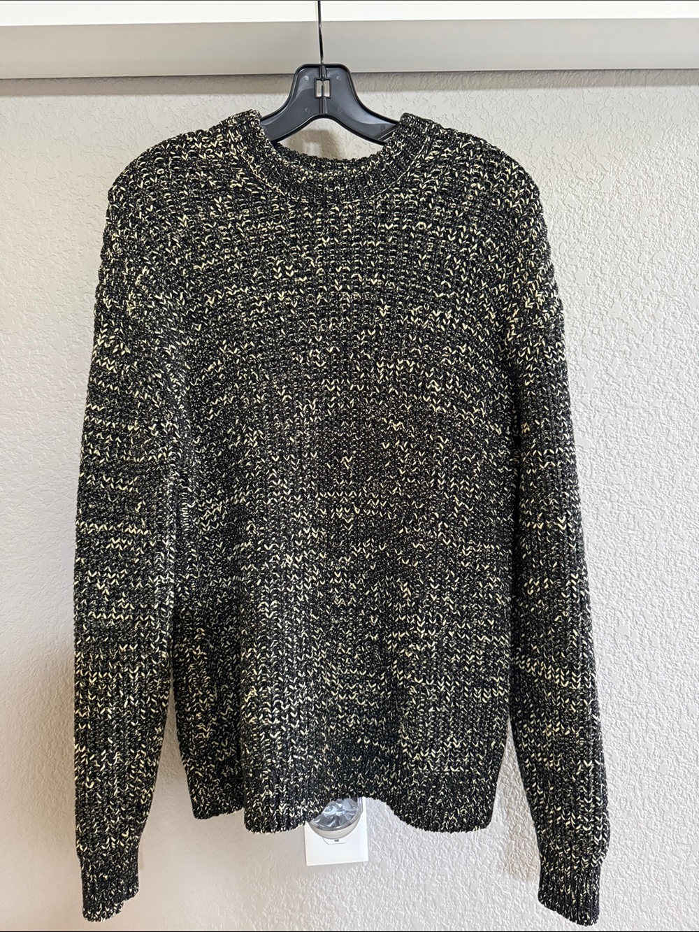 Proenza Schouler Black and Yellow Marled Crewneck Sweater Sz S